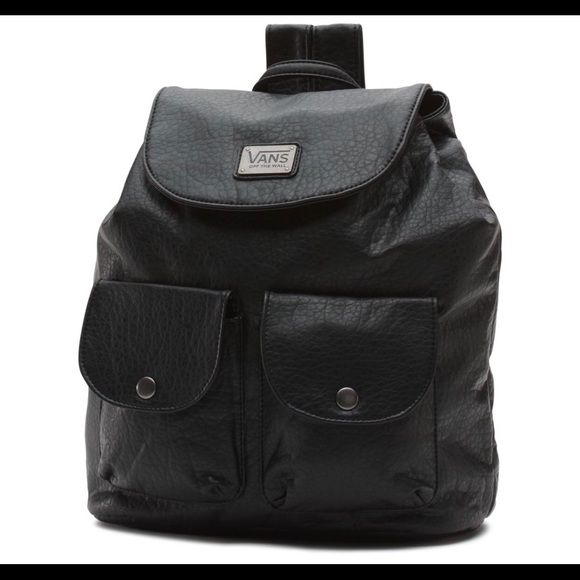vans faux leather backpack